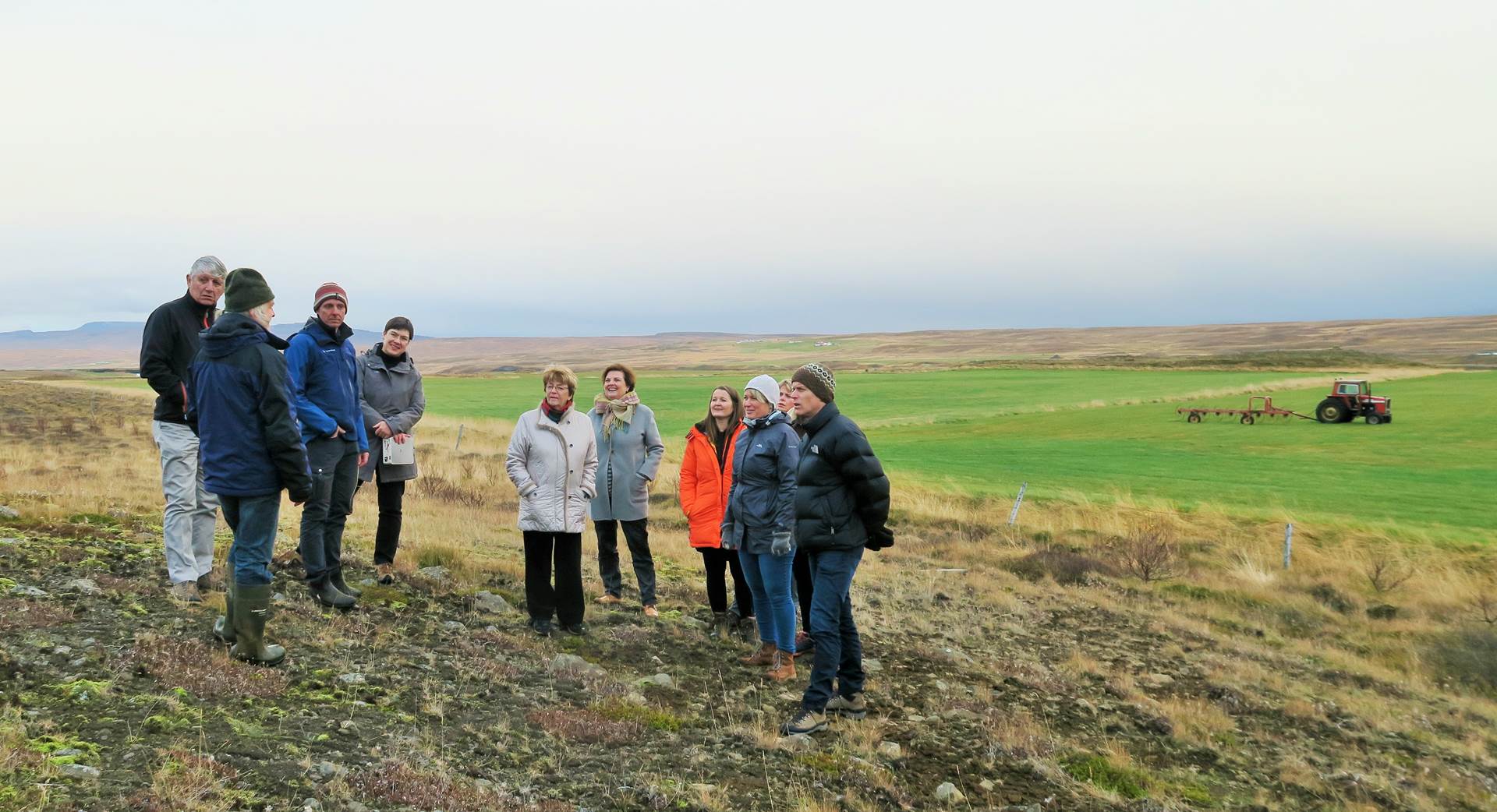 Úr heimsókn ráðherra í Miðfjörð í gær. - mynd