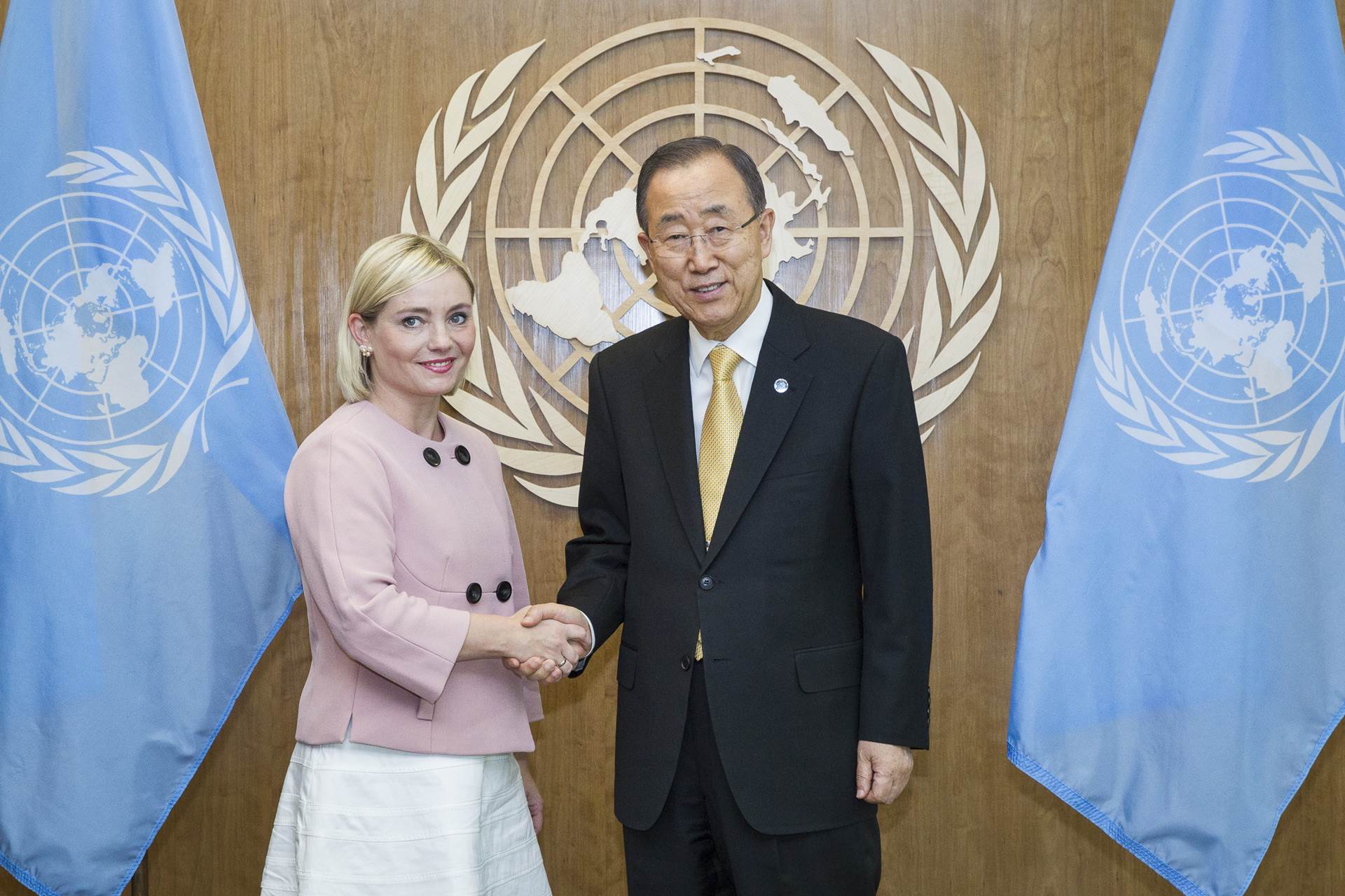 Lilja Alfreðsdóttir og Ban Ki-moon. - mynd