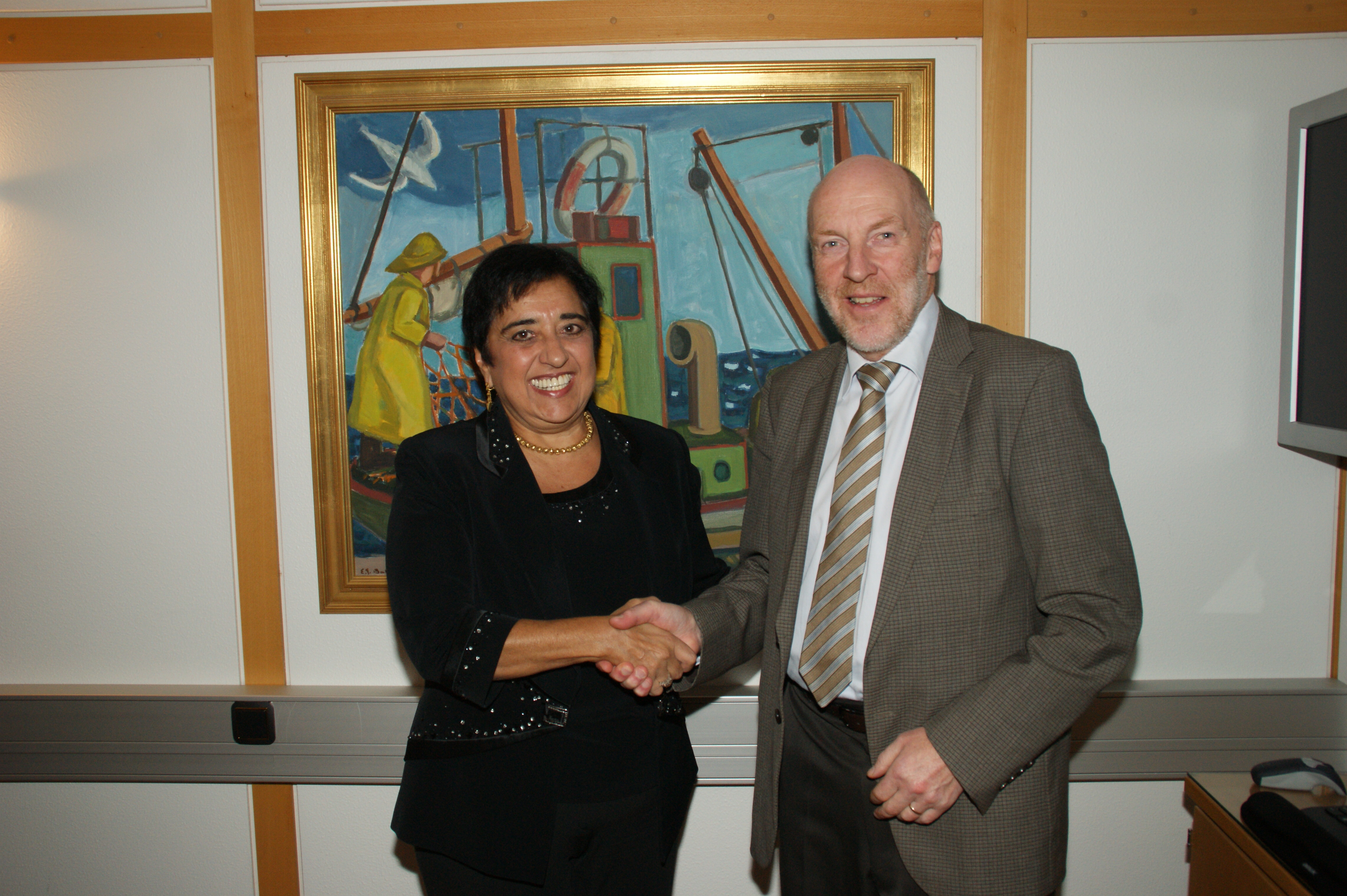 Erato Kozakou-Marcoullis og Steingrímur J. Sigfússon
