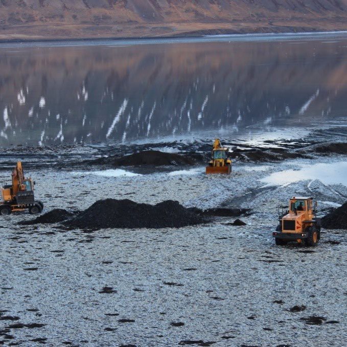 Unnið að hreinsun í Kolgrafafirði