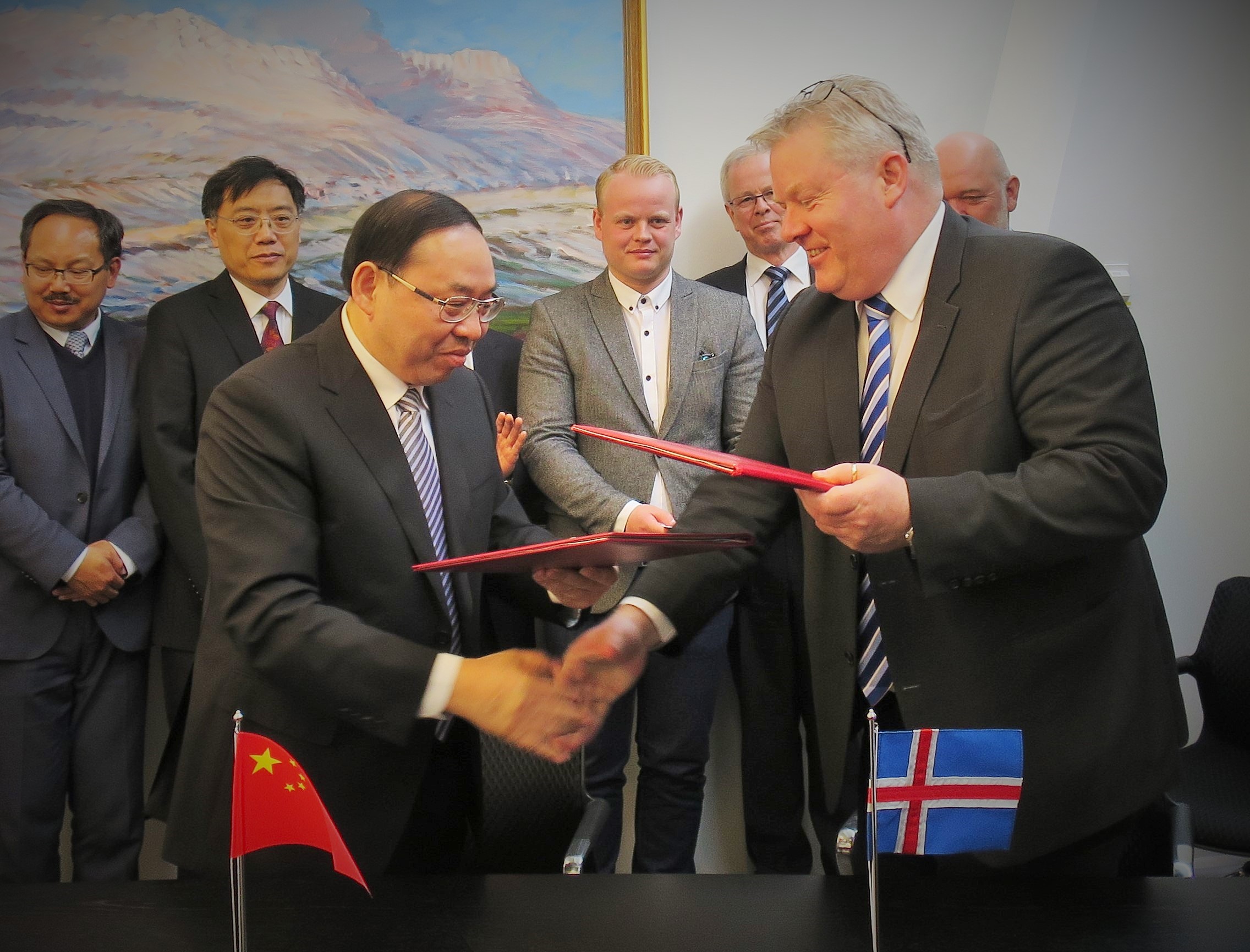 Mei Kebao og Sigurður Ingi