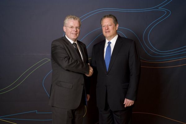 Einar K Guðfinnsson og Al Gore mynd Finnur Justinussen