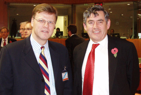 Árni M. Mathiesen og Gordon Brown