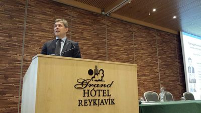 Bjarni Benediktsson á fundi á Grand Hótel um fjárlagafrumvarp fyrir 2014