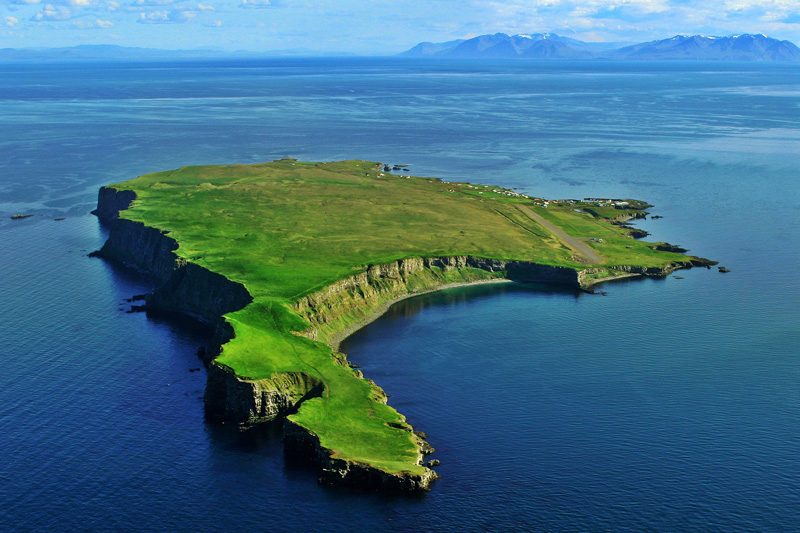 Grímsey séð úr lofti