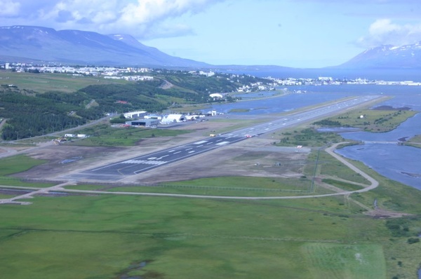 Loftmynd af Akureyrarflugvelli