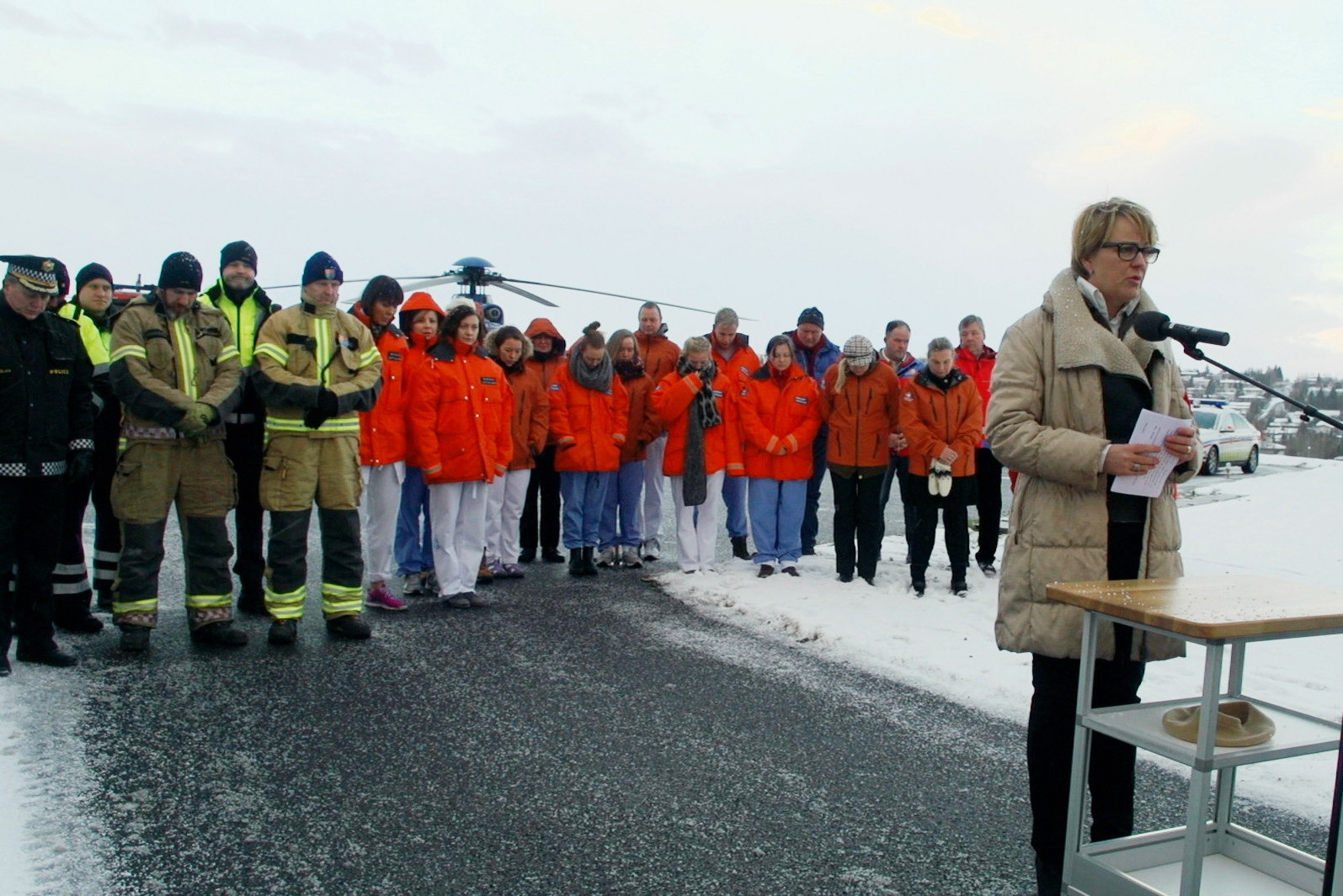 Innanríkisráðherra flutti ávarp við athöfnina í morgun.