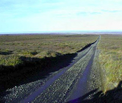 Núverandi nyrðri hluti Dettifossvegar - mynd frá Vegagerðinni.