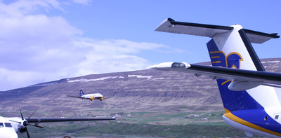 Flug á Akureyri
