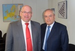 Kristján L Möller og Jacques Barrot framkvæmdastjóri samgöngumála ESB á fundi í Brussel14.apríl 2008