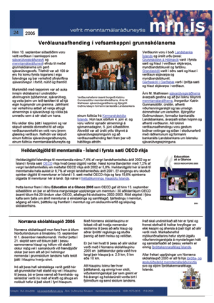 Vefrit menntamálaráðuneytis 24. tbl. 2005