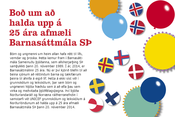 Barnasáttmáli Sameinuðu þjóðanna 25 ára