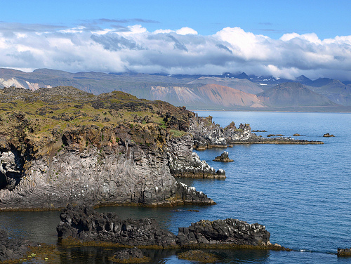 Hellnar á Snæfellsnesi.