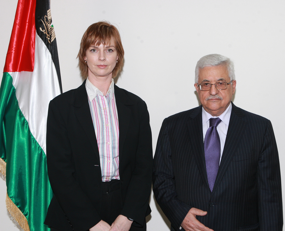 Anna Jóhannsdóttir og Mahmoud Abbas