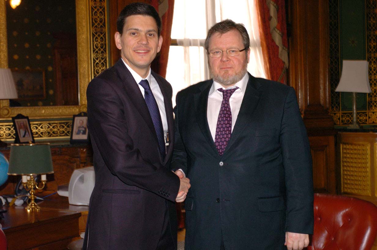 David Miliband og Össur Skarphéðinsson