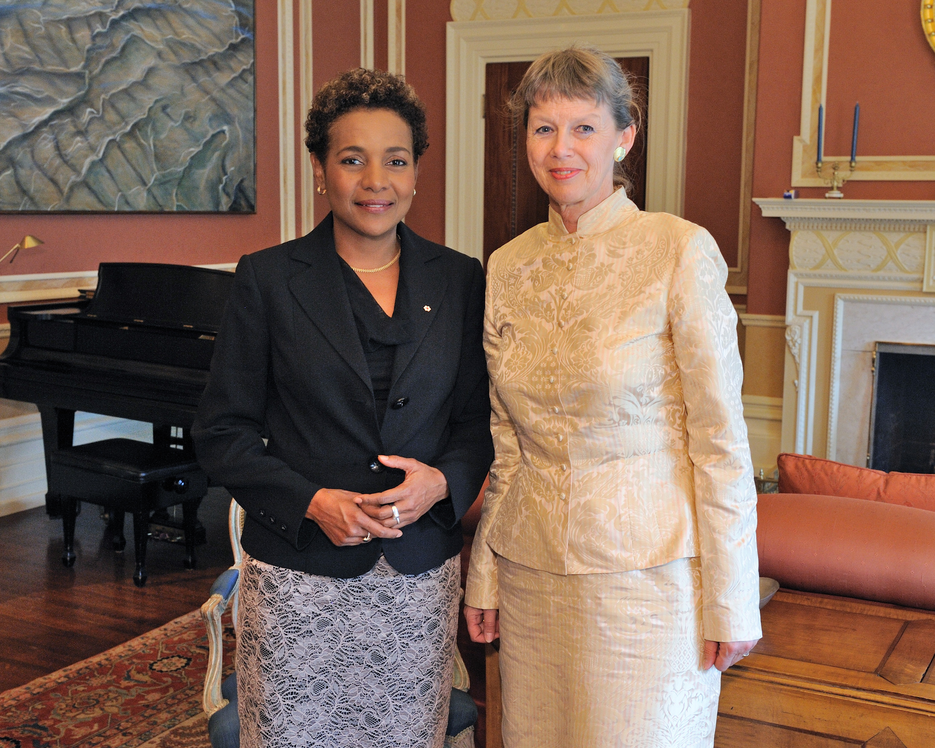 Sigríður Anna Þórðardóttir og Michaelle Jean