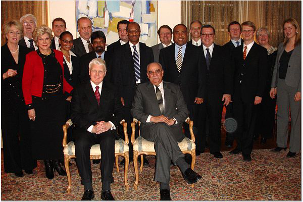 Foreground from left to right: Mr. Ólafur Ragnar Grímsson, President of Iceland, and Mr. Leo Morales, Permanent Representative of Haiti and sitting President of ECOSOC